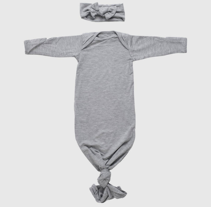 Gray Knotted Gown