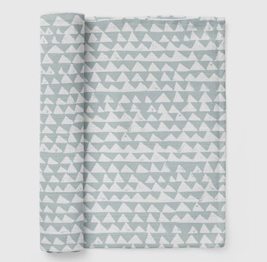 Ice Blue Mountain Muslin Swaddle