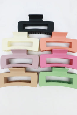Matte Rectangle Claw Clips