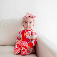 Load image into Gallery viewer, Zippered Footie in Pink Peony