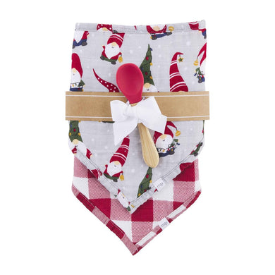 Gnome Muslin Bib & Spoon Set