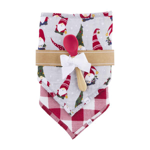 Gnome Muslin Bib & Spoon Set