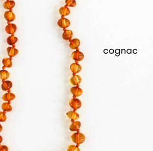 Cognac Baltic Amber Teething Necklace